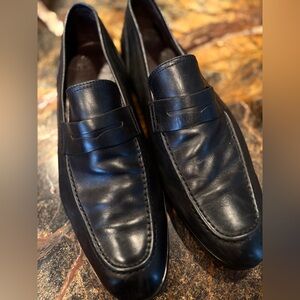 Black by Saks Fifth Avenue Black Leather Penny Loafer, 11